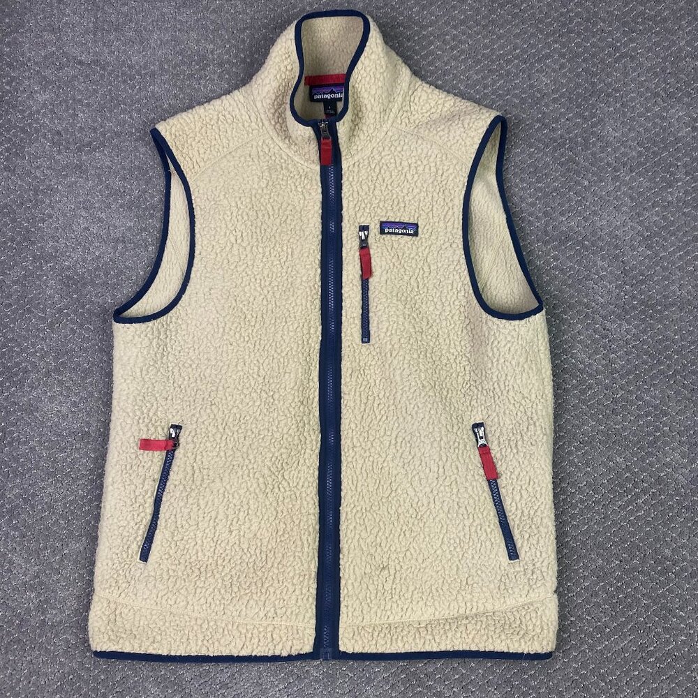 Patagonia Men's Retro Pile Fleece Vest Large El Cap Khaki Retro X Deep Pile